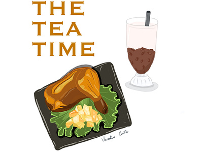 The ultimate HK style tea time art design digital digitaldrawing drawing food foodart illustration