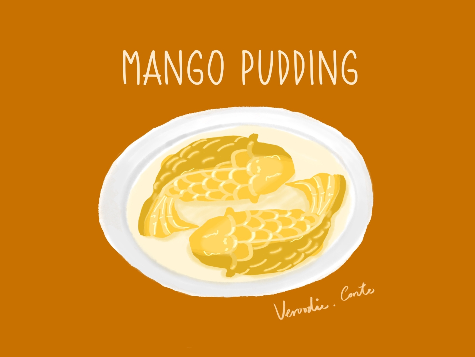 Mango pudding 🍮 by Veronique on Dribbble