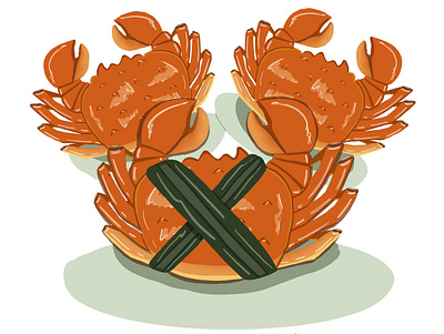 Hairy crab 大閘蟹 art design digital digitaldrawing drawing food foodart illustration