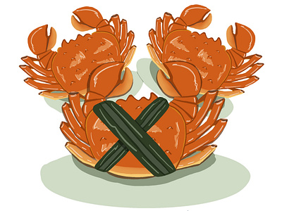 Hairy crab 大閘蟹 art design digital digitaldrawing drawing food foodart illustration