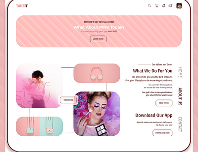 TAKEIT About Us branding ecommerce ecommerce website elegant mockup simplicity typography ui ui design uidesign ux uxdesign web web ui design