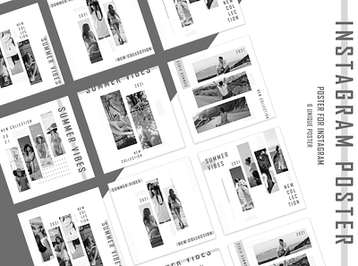 Summer Vibes; Fashion Instagram Poster branding branding design design fashion banner fashion brand fashion branding graphicdesign instagram instagram banner instagram post instagram stories instagram template monochromatic poster poster collection poster design typography vector