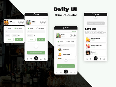 Drink calculator 004 dailyui design mobile mobile design ui ux