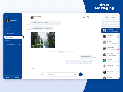 Direct Messaging — Daily UI 013 013 app chat contact dailyui design direct message profile ui ux web