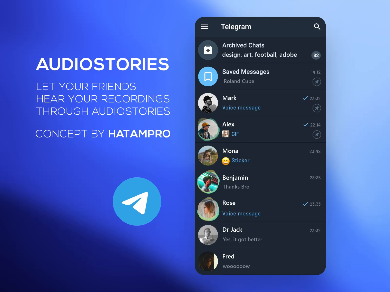 Telegram Audiostories Concept by Hatam Alijanpour on Dribbble