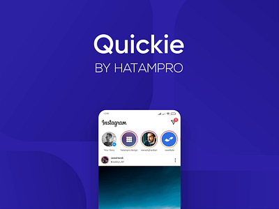 Instagram Story Concept "Quickie" aftereffects animation blue concept design graphic design idea instagram motion motion graphics product desgin prototype slide story ui uiux user experience user interface ux