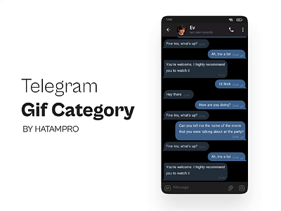 Telegram Gif Category aftereffects animation concept design figma idea motion motion graphics product design prototype telegram ui user exprience user interface ux