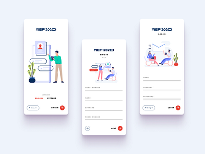 Forum mobile app concept app design figma flat illustration minimal mobile ui ux