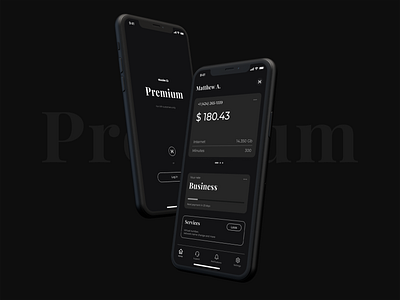 Mobile operator app dark mode figma flat mobile ui ux