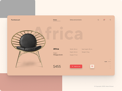 Designer furniture website design figma flat minimal typography ui ux web webdesign