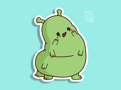 The sweet caterpillar! adventures artwork caterpillar chubby creaturedesign cute cuteart design funtimeartist happy happyart illustration krita myart spring sticker sweet