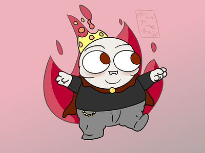 Prince of the underworld artwork baby cartoon cartoon character chubby creaturedesign cute fire funtimeartist illustration october prince spooky