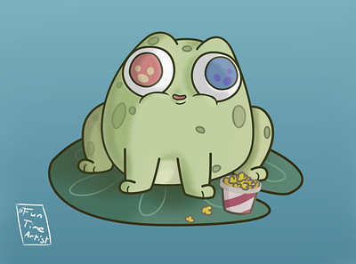 The 3D frog artwork baby bigeyes chubby cinema creaturedesign december frog funtimeartist illustration krita