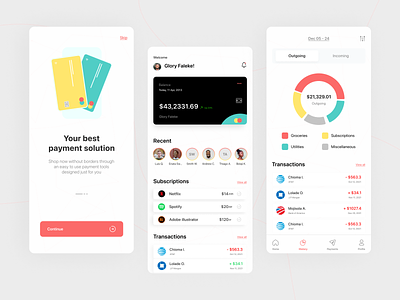 Finance App Concept - Mobile Design
