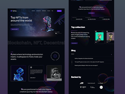 Nyftey - NFT marketplace landing page