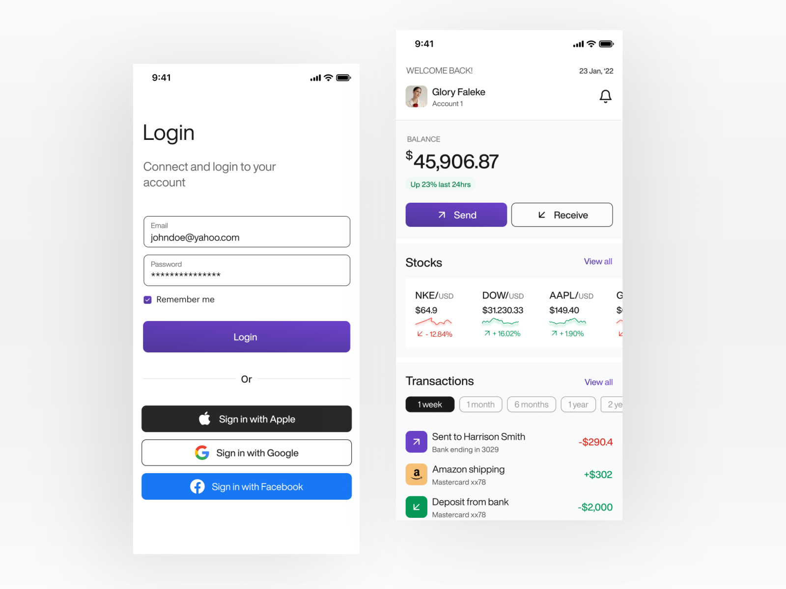 Fintech Bank App by Bayo Faleke on Dribbble