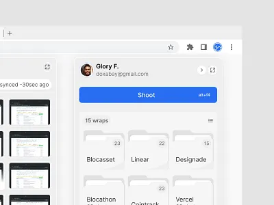 Shotwrap - browser extension app browser design extension menu plugin ui