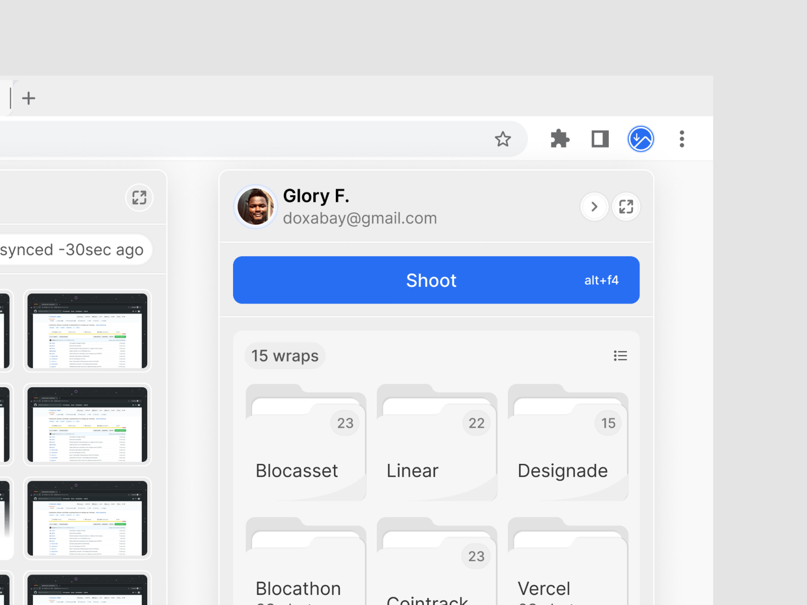 Shotwrap - browser extension by Bayo Faleke on Dribbble