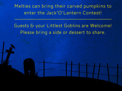 meltmedia Halloween invite II creepy halloween holiday illustration spooky stephanie horn texture