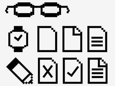 Pixel Icons 8 bit black icons pixel retro simple