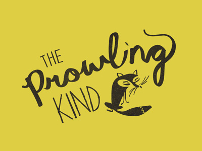 Prowling Kind with Fox band hand drawn logo music script