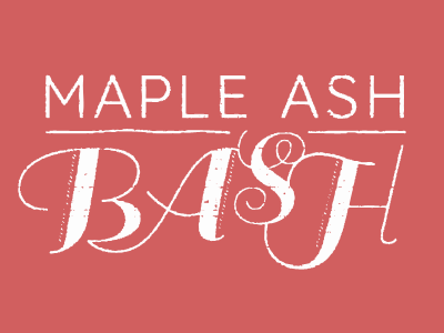 Maple Ash Bash - script logo typography