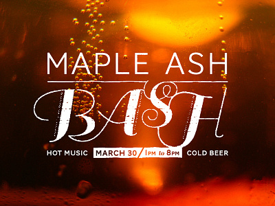 Maple Ash Bash beer logo script typography