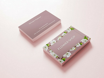 Flower Shop dribbble flower shop flowers photoshop visitng card