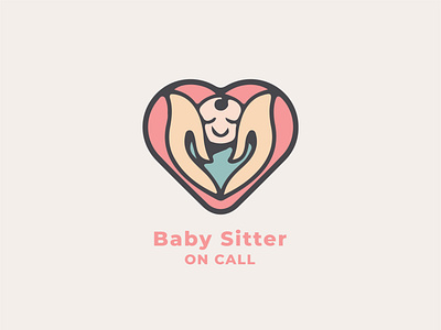 Baby Sitter On Call Logo baby baby care baby sitter branding dribbble graphic design illustration logo vector