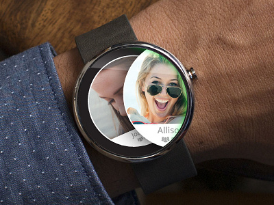 Tinder On Android Wear android design experience interface moto 360 right swipe tinder ui ux watch wear