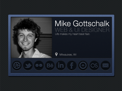 New Personal Site design designer g gottschalk icons interface mike portfolio site ui user