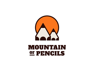 Mountain of Pencils Logo logo mountain of pencils pencil stationery