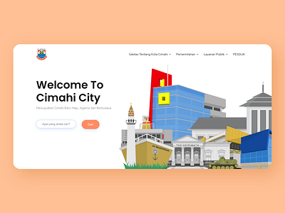 Landing Page Design for Cimahi City design landing page ui ui design ux ux desgin website