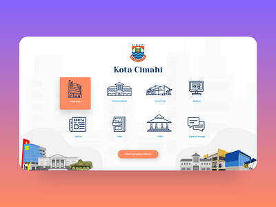 Cimahi City Web UI Design branding design flat landing page ui ux