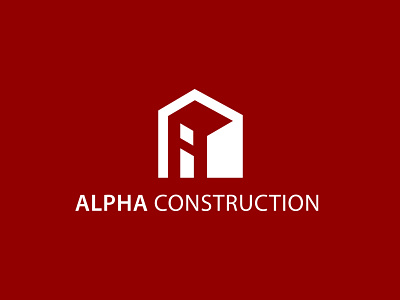 Alpha Construction - Logo branding graphic design logo vector wordmark