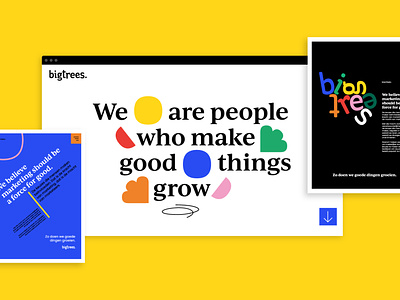 Bigtrees - Website branding design graphic design landing page typography web design website design
