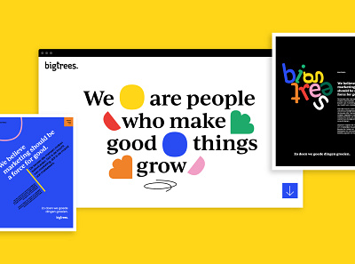 Bigtrees - Website branding design graphic design landing page typography web design website design