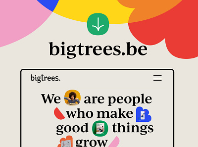 Bigtrees - website branding colorful design design graphic design home typography ui vector web design website design