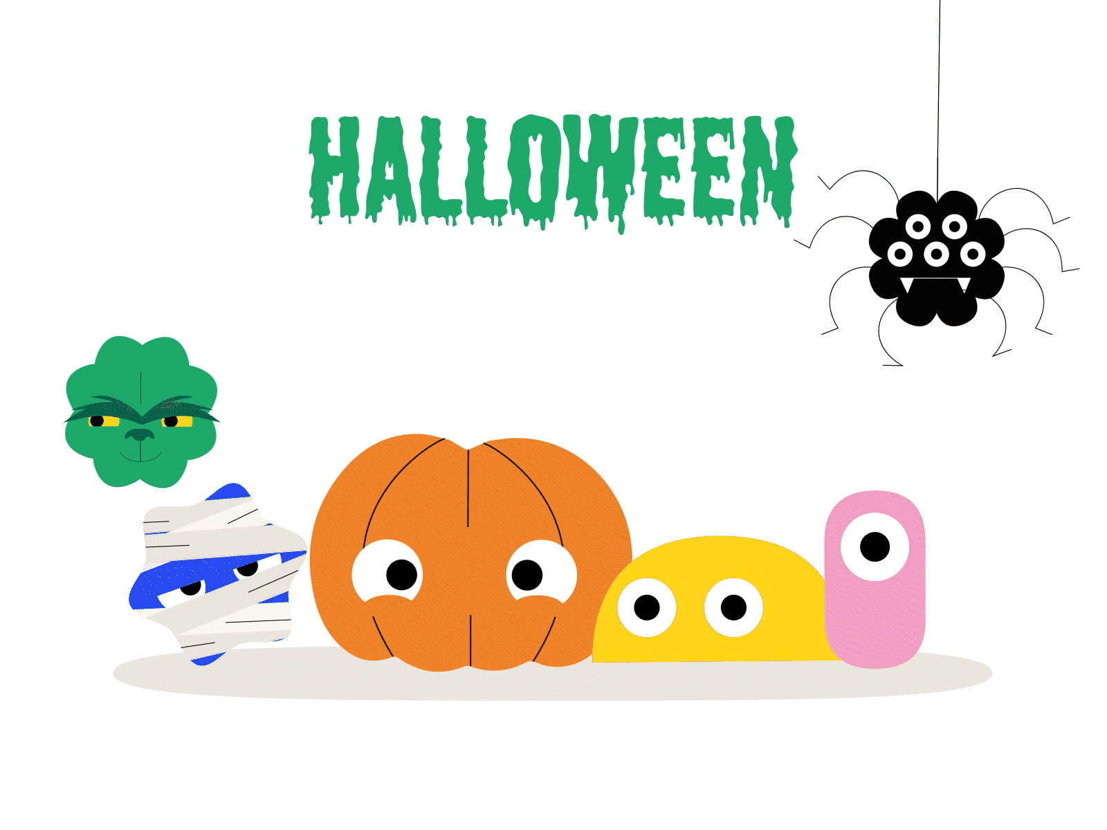 Halloween monsters animated stickers animation character animation character design graphic design halloween halloween animation halloween stickers illustration motion graphics spooky characters spooky stickers stickers