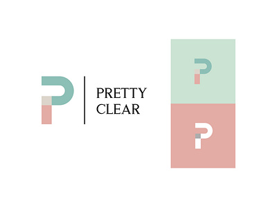 Pretty Clear beach clothing design logo