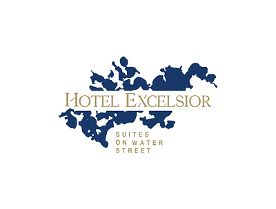 Hotel Excelsior Logo design hotel illustration lake logo luxury minnesota suites