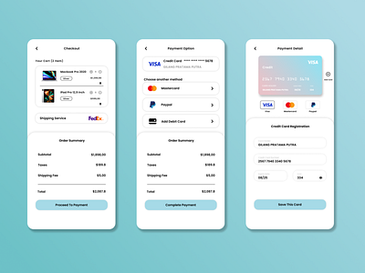 DailyUI 002 : Credit Card Checkout Exploration.