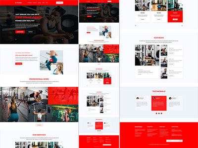 Fitness Gyms landing page landing page logo design psd ui ui design ux uxdesign websites