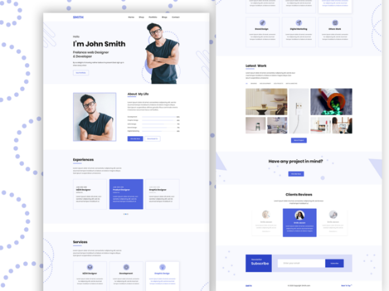 Personal protfolio web template by Md Rimon Ali on Dribbble