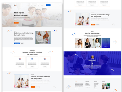 Doli - Medical Web template care logo design ui kit clinic helathcare insurance layered medic medical nurse psd surgery template