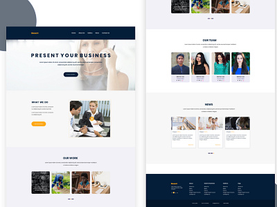 Resent website Design design illustration landing page design logo ui uidesign bundle business corporate magazine modern shop social network template