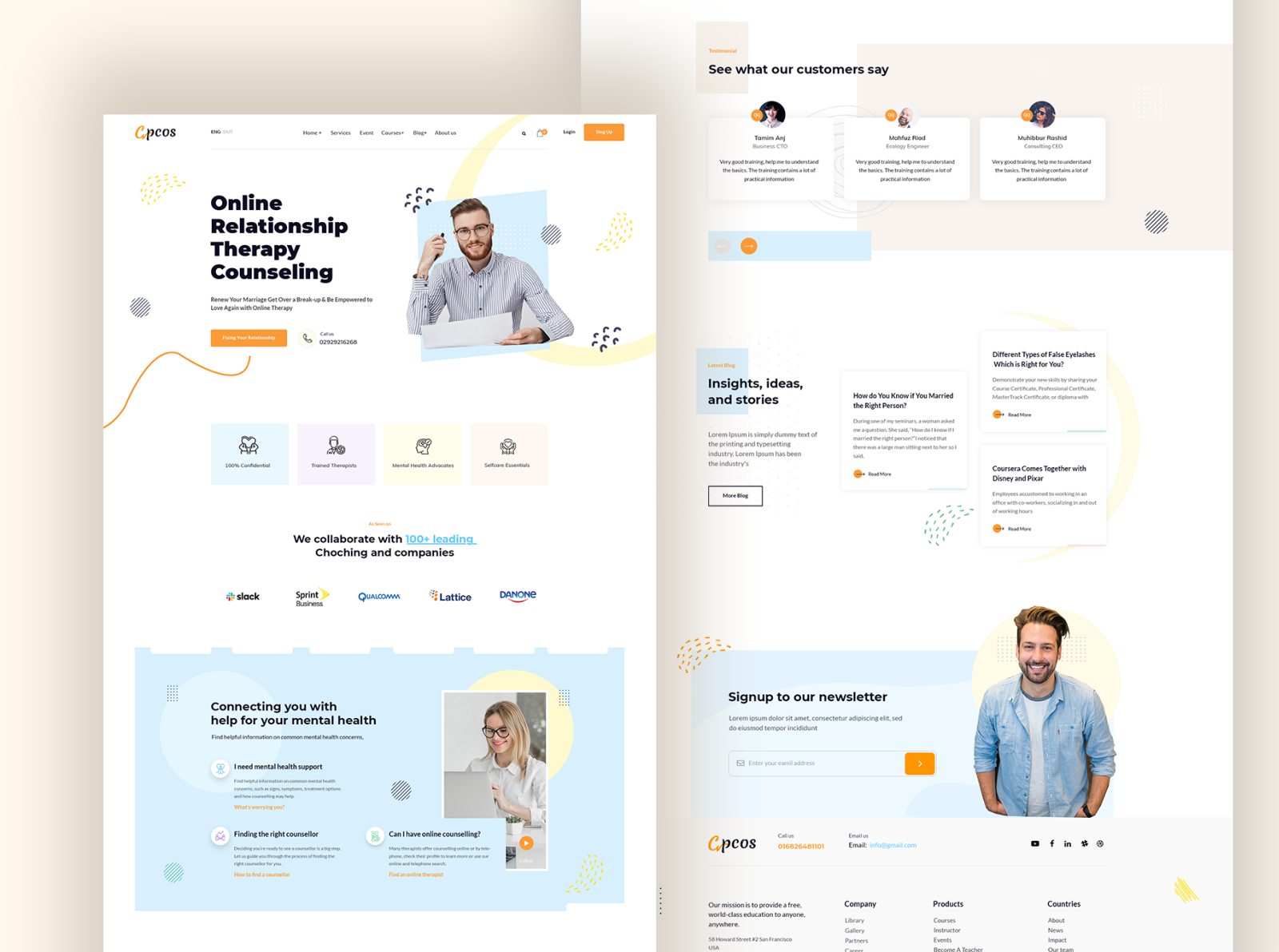 Relationship therapy consulting website design by Mahfuz riad on Dribbble