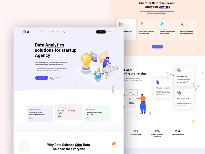 Creative Data Science Website Design by Mahfuz riad on Dribbble