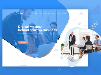Digital Agency website agency business clean corporate digital flat minimal shape theme ui ux website