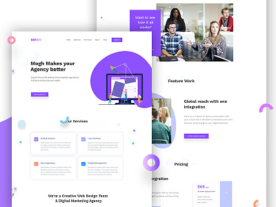 Mogh - Agency website by Mahfuz riad on Dribbble